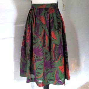 Vintage Giraffe Print A-Line Skirt XS
